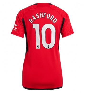 Manchester United Marcus Rashford #10 Primera Equipación Mujer 2023-24 Manga Corta